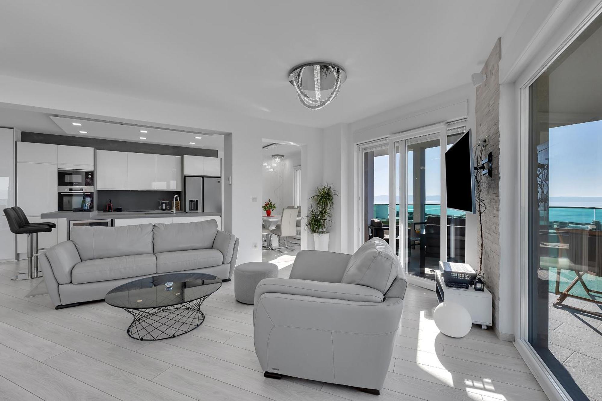 Exclusive Penthouse Big Blue With Private Jacuzzi Apartamento Makarska Exterior foto